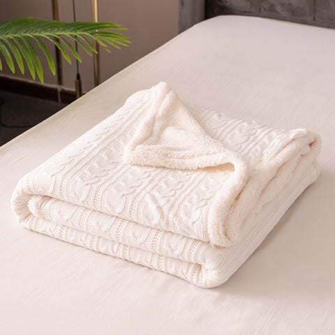 Oslo Sherpa Warm Blanket - Thicken Winter Reversible Throw