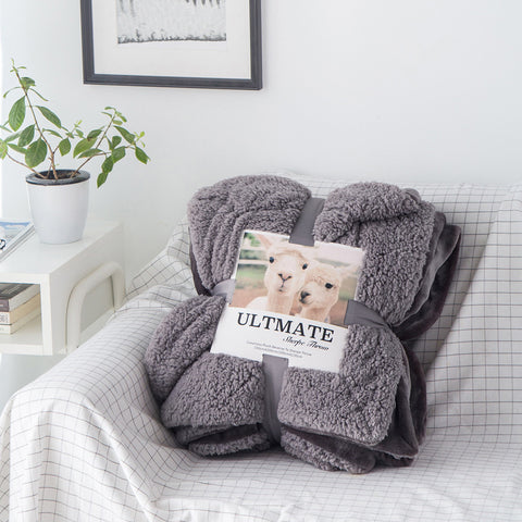 Double Layer Fleece Throw Blanket