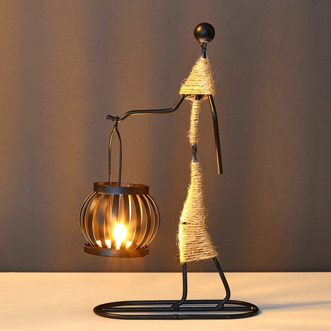 Tribal Elegance Lantern Sculpture