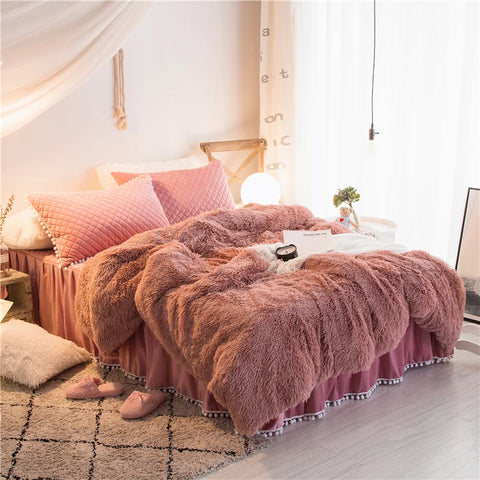 Velvet Duvet Cover - 4 Piece Bedding Set