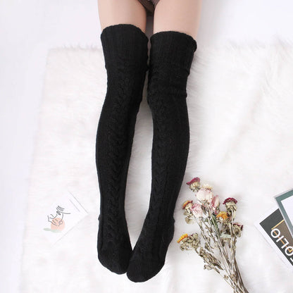 KNITTED OVER-KNEE SOCKS