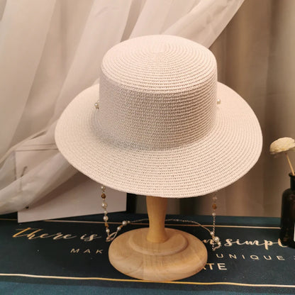 ÉLODIE PEARL STRAW HAT