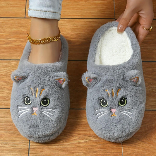 CAT PLUSH SLIPPERS