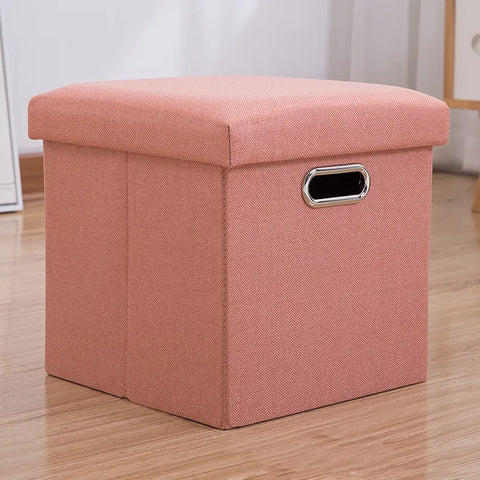 Foldable Storage Ottoman Cube Stool