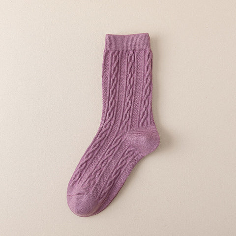 Dahlia Floral Wool Socks