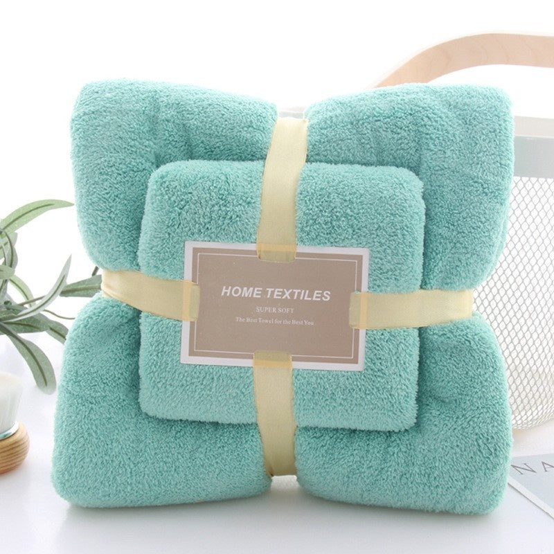 CORAL FLEECE BATH TOWEL SET