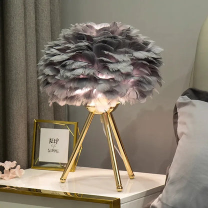 FLORIENNE FEATHER TABLE LAMP