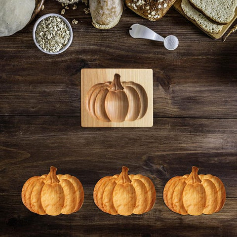 Halloween Pumpkin Cookie Mold Wooden Stamp
