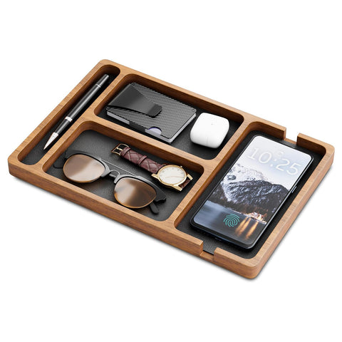 Alder Wood Desk Organizer Tray