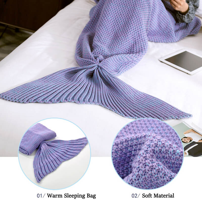 MERMAID TAIL KNIT BLANKET