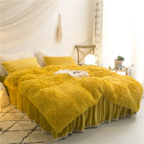 Velvet Duvet Cover - 4 Piece Bedding Set