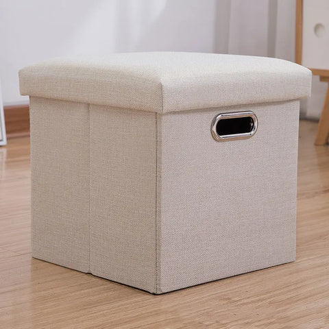 Foldable Storage Ottoman Cube Stool