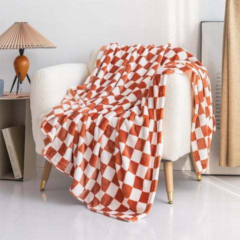 Checkered Flannel Throw Blanket