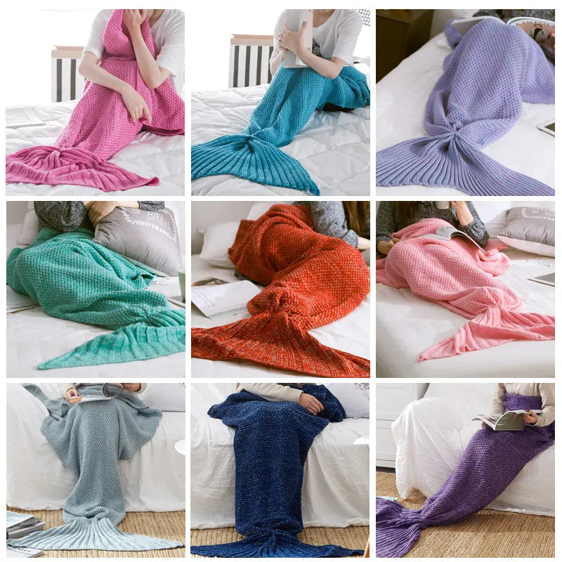 MERMAID TAIL KNIT BLANKET