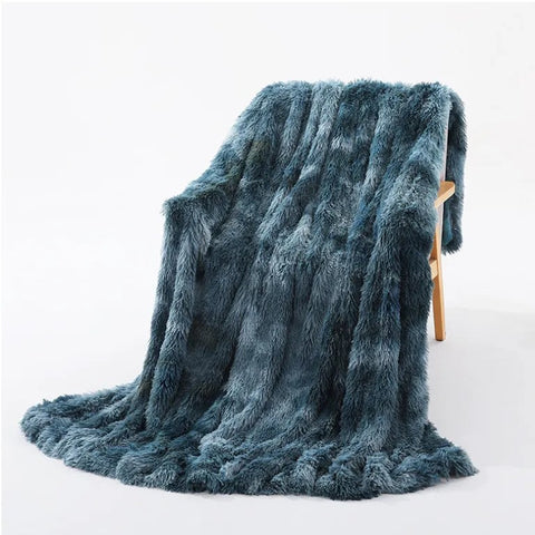 Tie Dye Fluffy Throw Blanket
