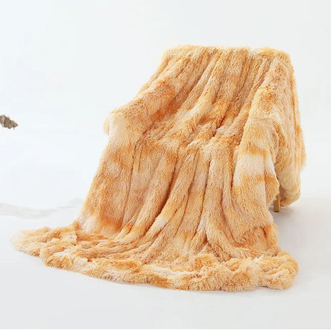 Tie Dye Fluffy Throw Blanket