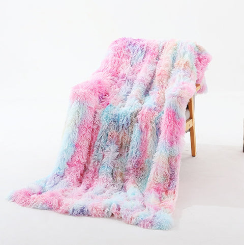 Tie Dye Fluffy Throw Blanket