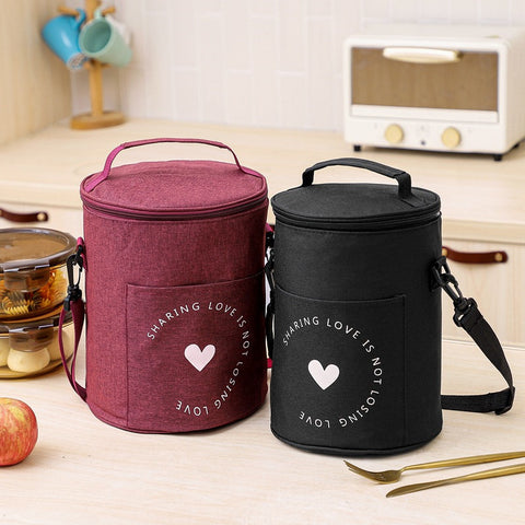 Cylinder Insulated Lunch Bag
