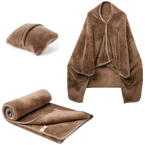 Soft Wearable Fleece Blanket Hoodie
