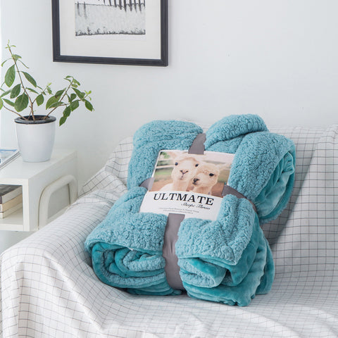 Double Layer Fleece Throw Blanket