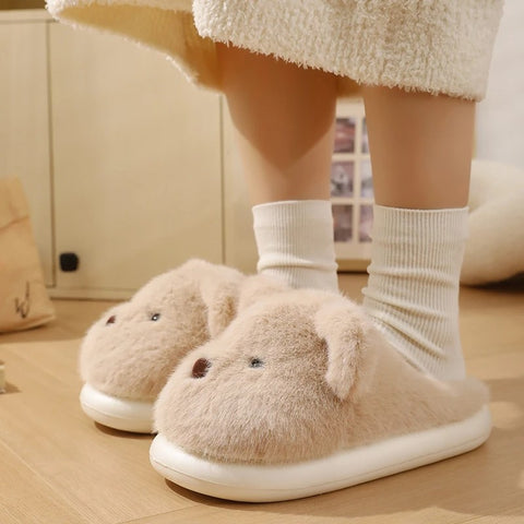 Teddy Bear Plush Slippers