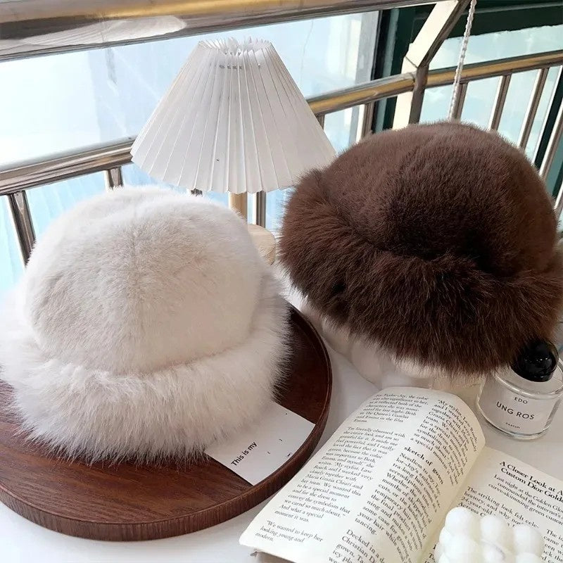 LARA FAUX FUR BUCKET HAT