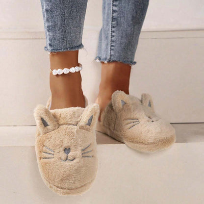 AKIKO PLUSH CAT SLIPPERS