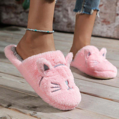 AKIKO PLUSH CAT SLIPPERS