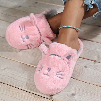 AKIKO PLUSH CAT SLIPPERS