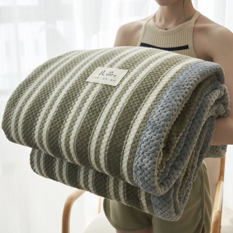 Striped Cotton Throw Blanket