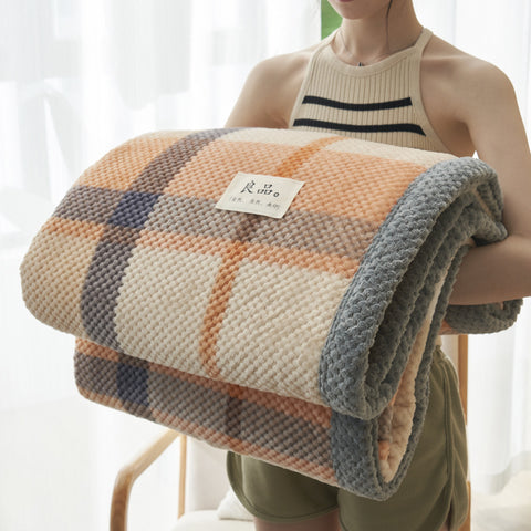 Classic Plaid Cotton Throw Blanket
