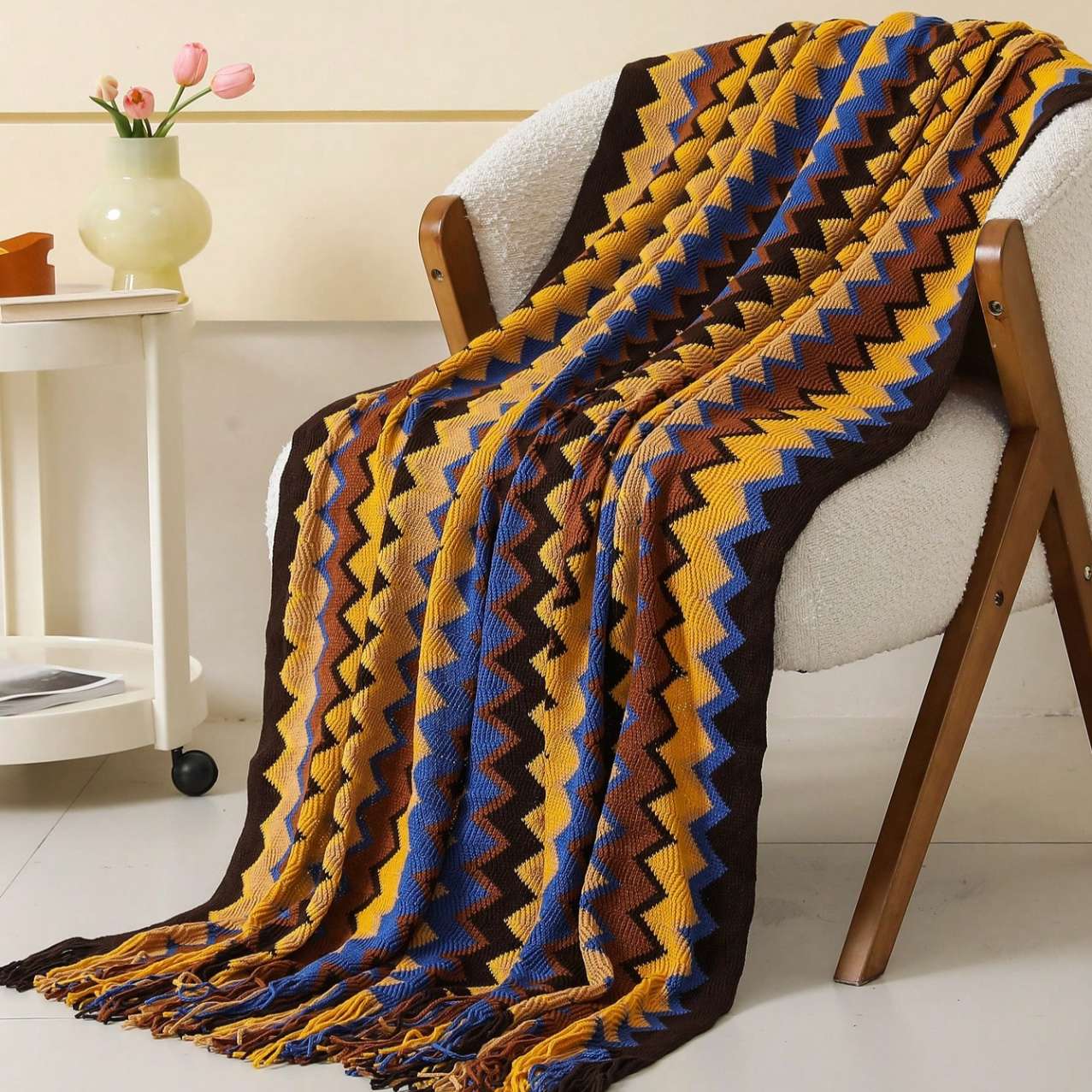LYRA BOHEMIAN KNIT BLANKET