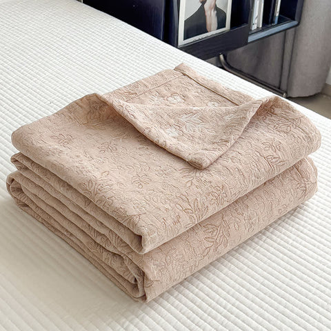 Organic Cotton Quilt - Floral Leaf Patern