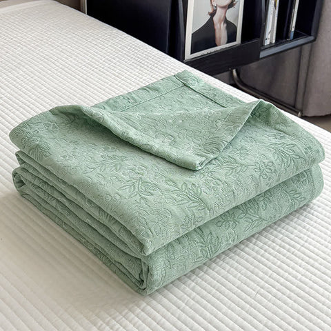 Organic Cotton Quilt - Floral Leaf Patern