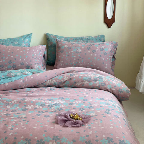 Lavender Blush Cotton Gauze Bedding Set(4 PCS)