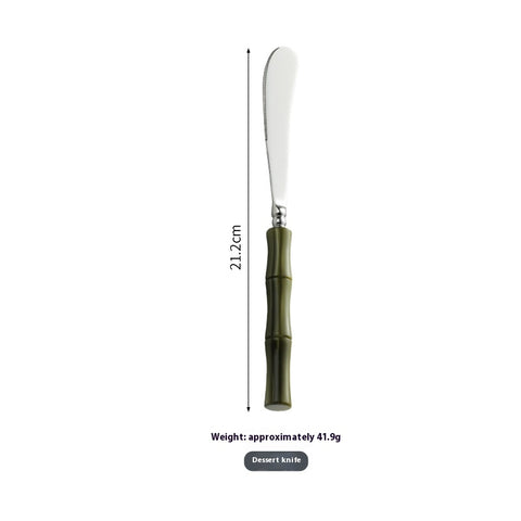 Eco-Friendly Silverware Set - Durable Dinnerware with Bamboo Handles