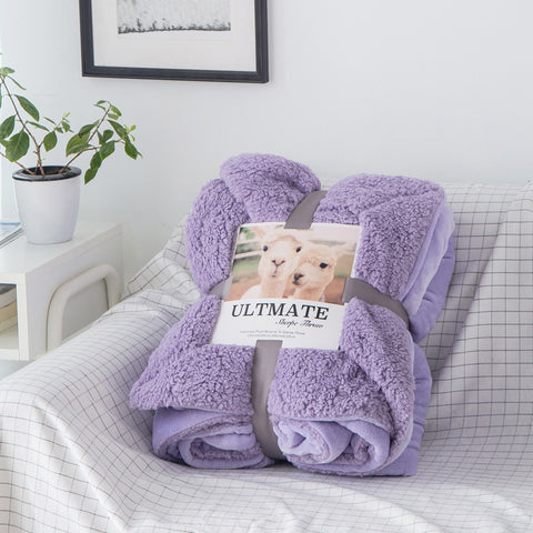 Double Layer Fleece Throw Blanket