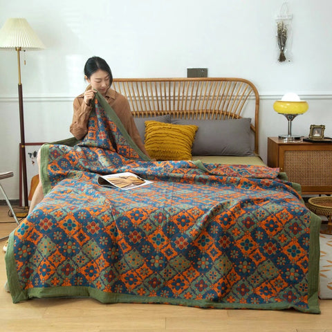 Bohemian Cotton Quilt - Lightweight Bedspread Set