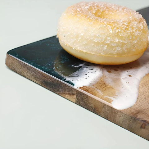 Ocean Wave Acacia Resin Cutting Board
