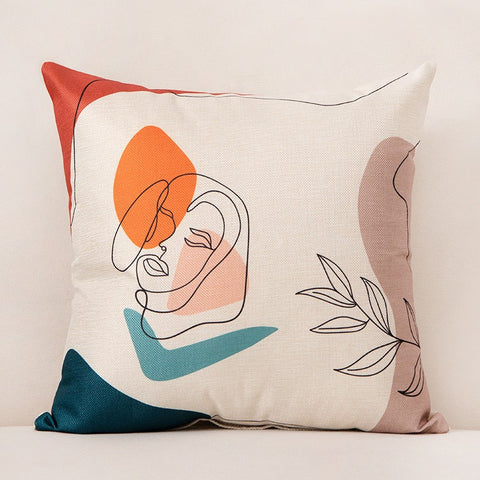 Modena Abstract Face Cushion Cover