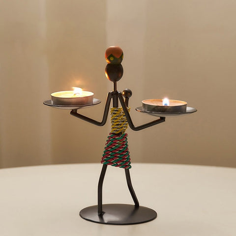 Tribal Elegance Lantern Sculpture
