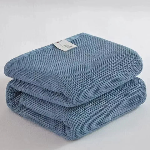 Waffle Cotton Throw Blanket - Japanese Style