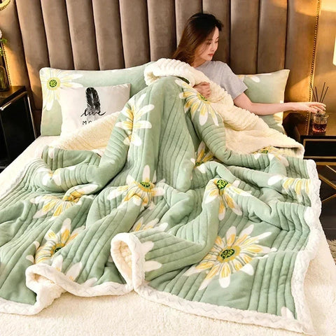 Sherpa Blanket - Thick Fleece Winter Throw
