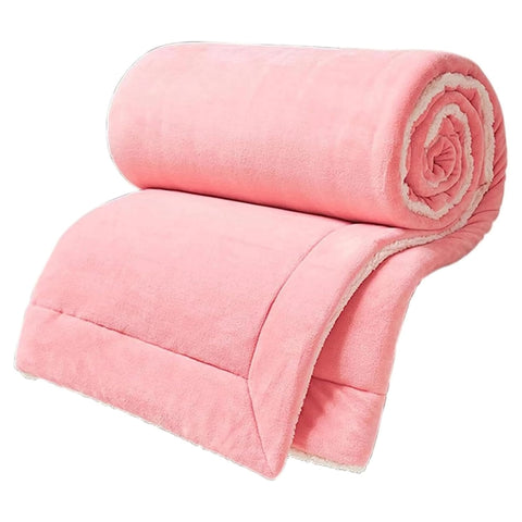 Sherpa Flannel Throw Blanket