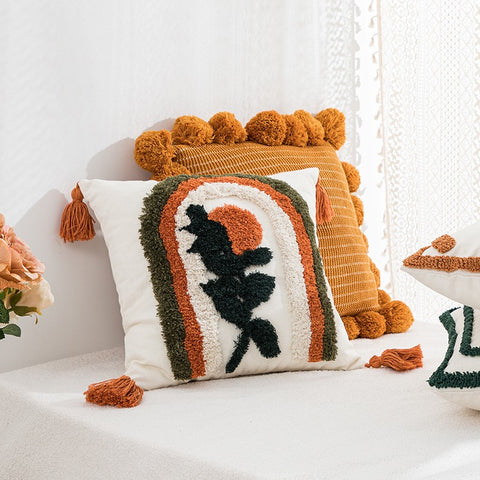 Tulia Embroidered Floral Cushion Cover