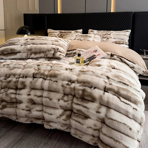 Velvet Bedding Set - Faux Fur Ultra Soft (4PCS)