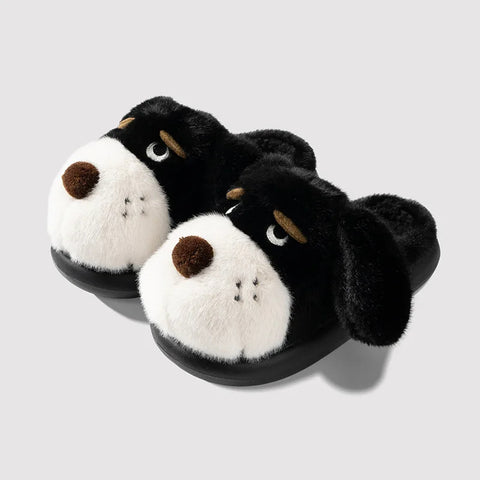 Cozy Plush Dog House Slippers