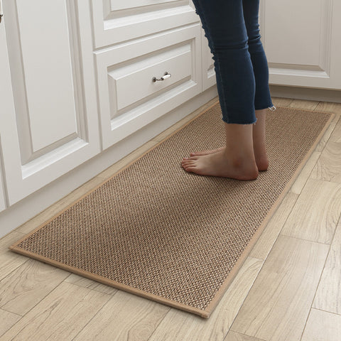 Linen Weave Non-Slip Kitchen Mat