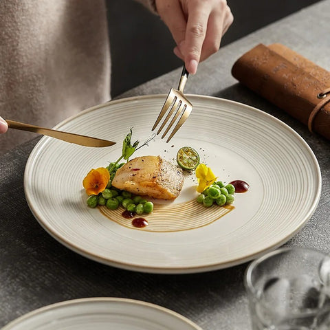 Oro Linea Ceramic Dinner Plate