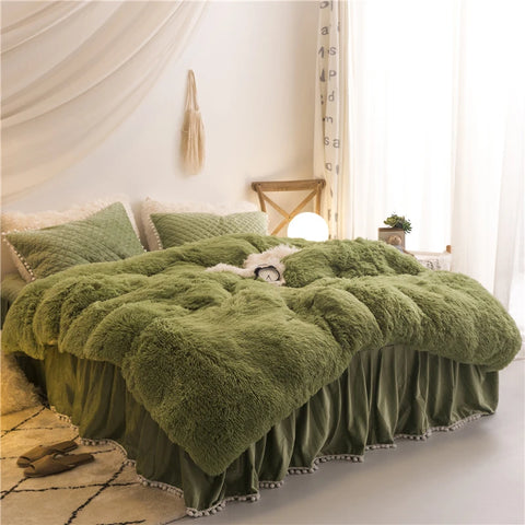 Velvet Duvet Cover - 4 Piece Bedding Set